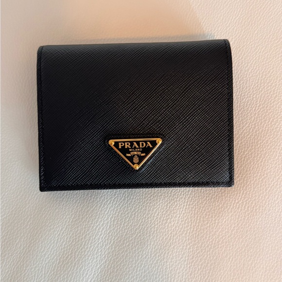 Prada Saffiano Black Leather Wallet - Picture 1 of 3